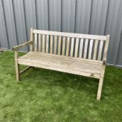 Teak garden bench