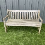 Teak garden bench