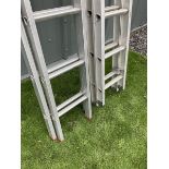 Pair of aluminium extending ladders