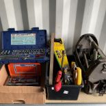 Selection of tools including Stanley tool bag