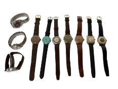 Ten manual wind wristwatches including Roamer