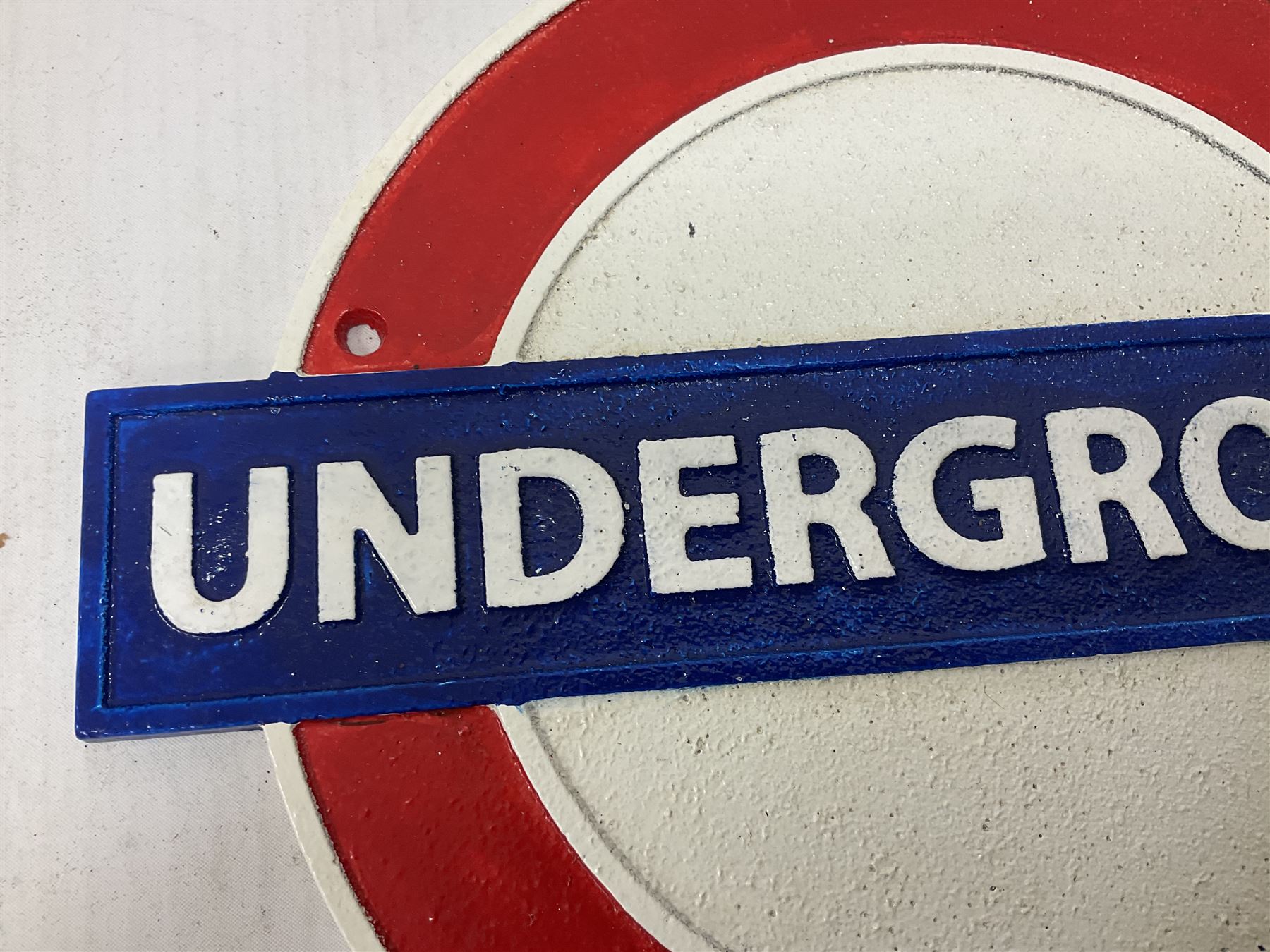 London Underground painted cast metal wall plaque - Image 2 of 4