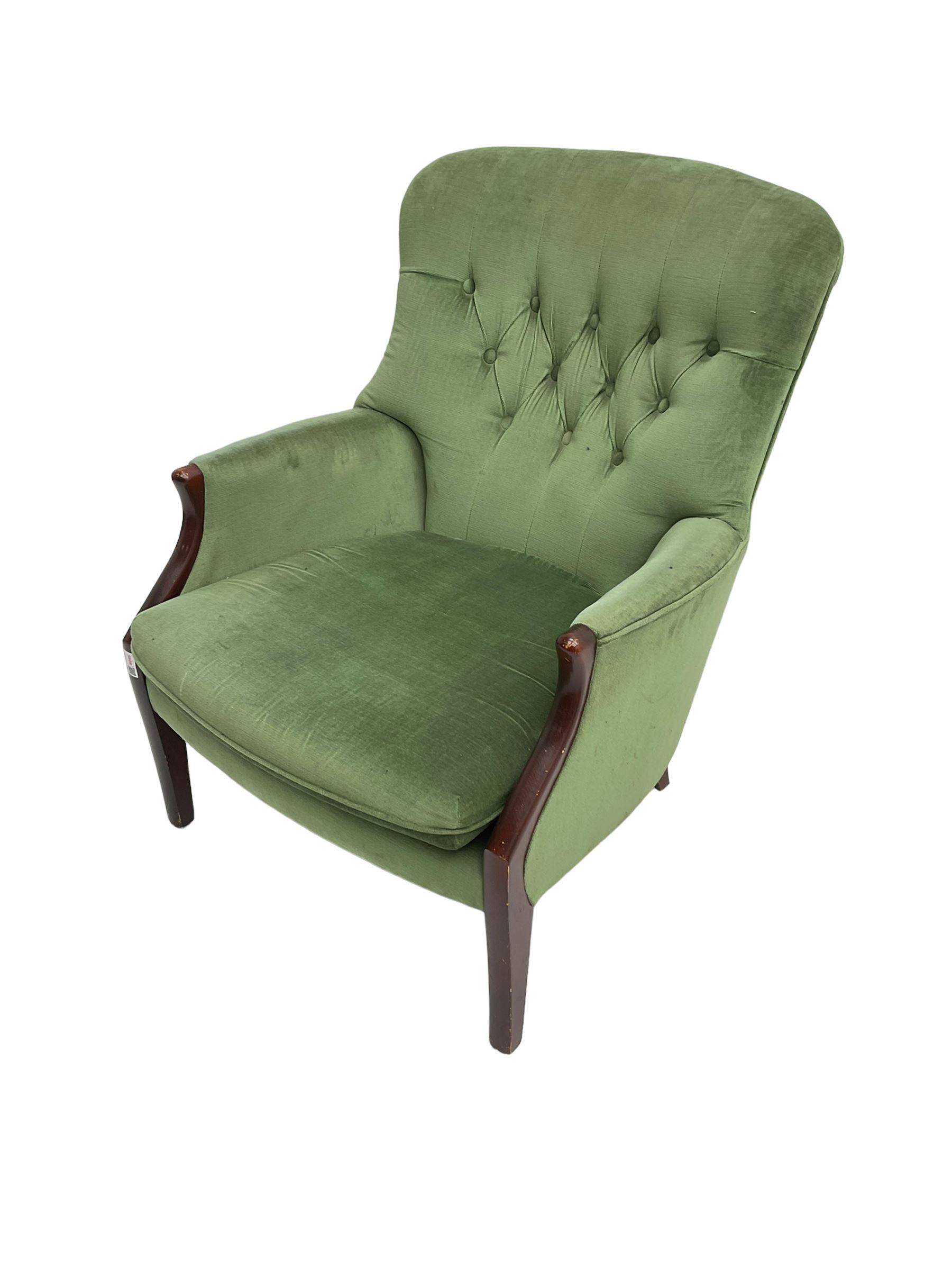 Parker Knoll - hardwood framed armchair - Image 3 of 6