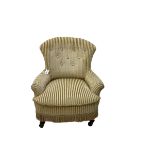 Late 19th century low seat armchair