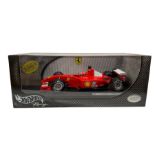 Hot Wheels Racing 1:18 scale diecast Michael Schumacher F2002 Ferrari Formula One car