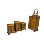 Pine bedroom furniture - tall chest (W78cm