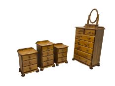 Pine bedroom furniture - tall chest (W78cm