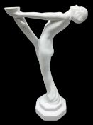 Art Deco style lamp modelled as a nude female dancer