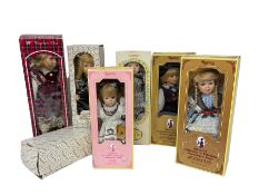 Seven boxed dolls to include Regency Fine Arts