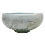 Wooden hand painted bowl