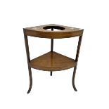 George III mahogany bowfront washstand