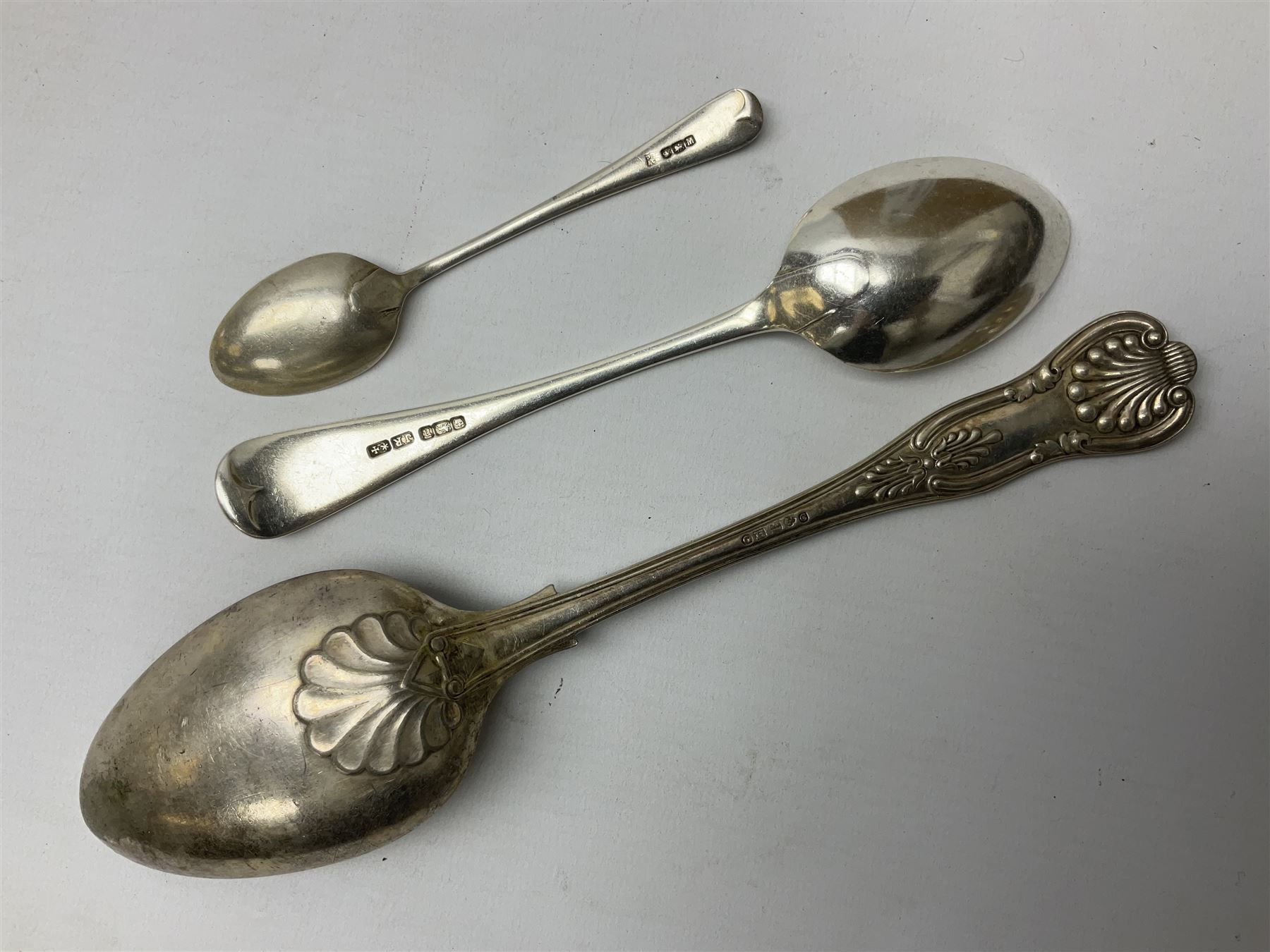 Edwardian silver dessert fork - Image 4 of 6