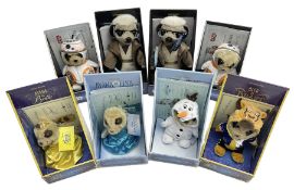 Eight limited edition Compare The Meerkat stuffed meerkats