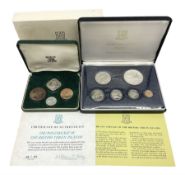 British Virgin Islands 1974 proof coin set and Guernsey 1966 four coin set