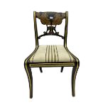 Thomas Messel design ebonised and gilt desk chair