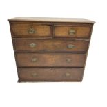 19th century oak and mahogany banded chest