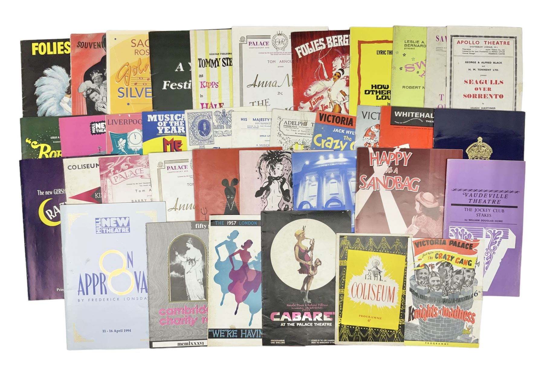 Over thirty theatre programmes 1940s and later including various London theatres - Apollo