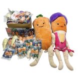 Large ALDI Kevin The Carrot and Katie The Carrot soft novelty toys together with quantity of smaller