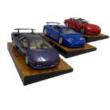 Three The Crestley Collection 1:18 scale model cars comprising Dodge Viper (1992)