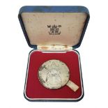 Queen Elizabeth II silver jubilee 1952 - 1977 sterling silver hallmarked medallion