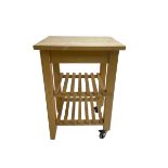 Beech kitchen trolley