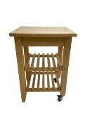 Beech kitchen trolley