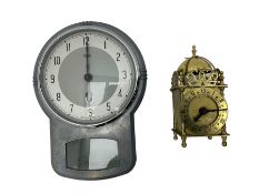 Smiths 1960's spring driven kitchen clock and a 20th-century quartz replica lantern clock