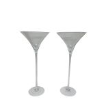 Two large novelty cocktail glasses