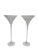 Two large novelty cocktail glasses