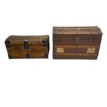 Victorian dome top travelling trunk