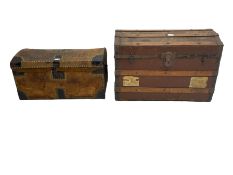 Victorian dome top travelling trunk