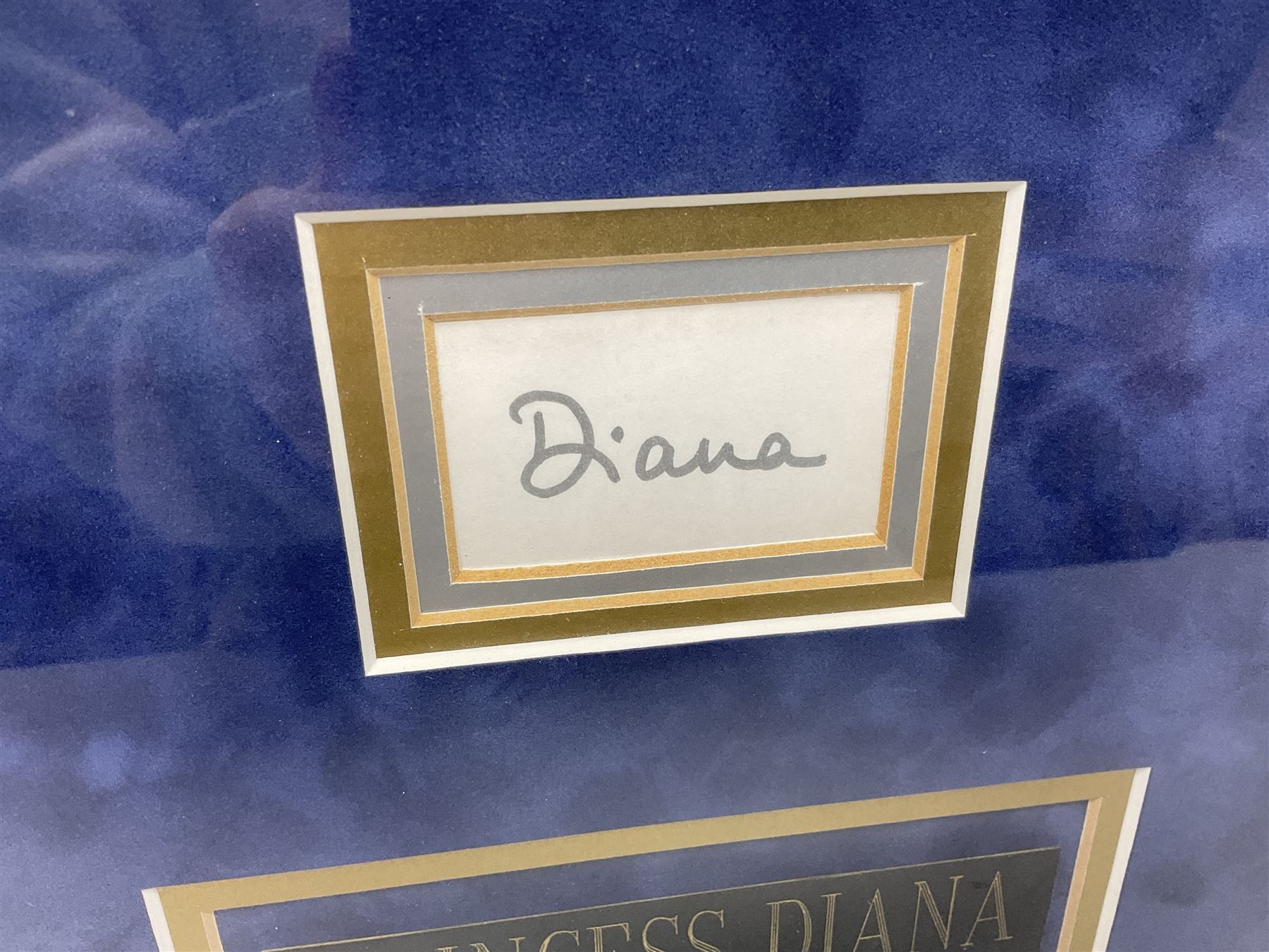 Framed Princess Diana signature by MASQ Memorabilia - Image 3 of 6