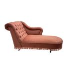 Chaise lounge upholstered in pink