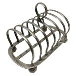 Silver plate seven bar toast rack