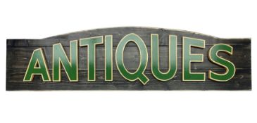 Modern wood antiques sign