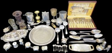 Collection of silver-plated items and other metal wares
