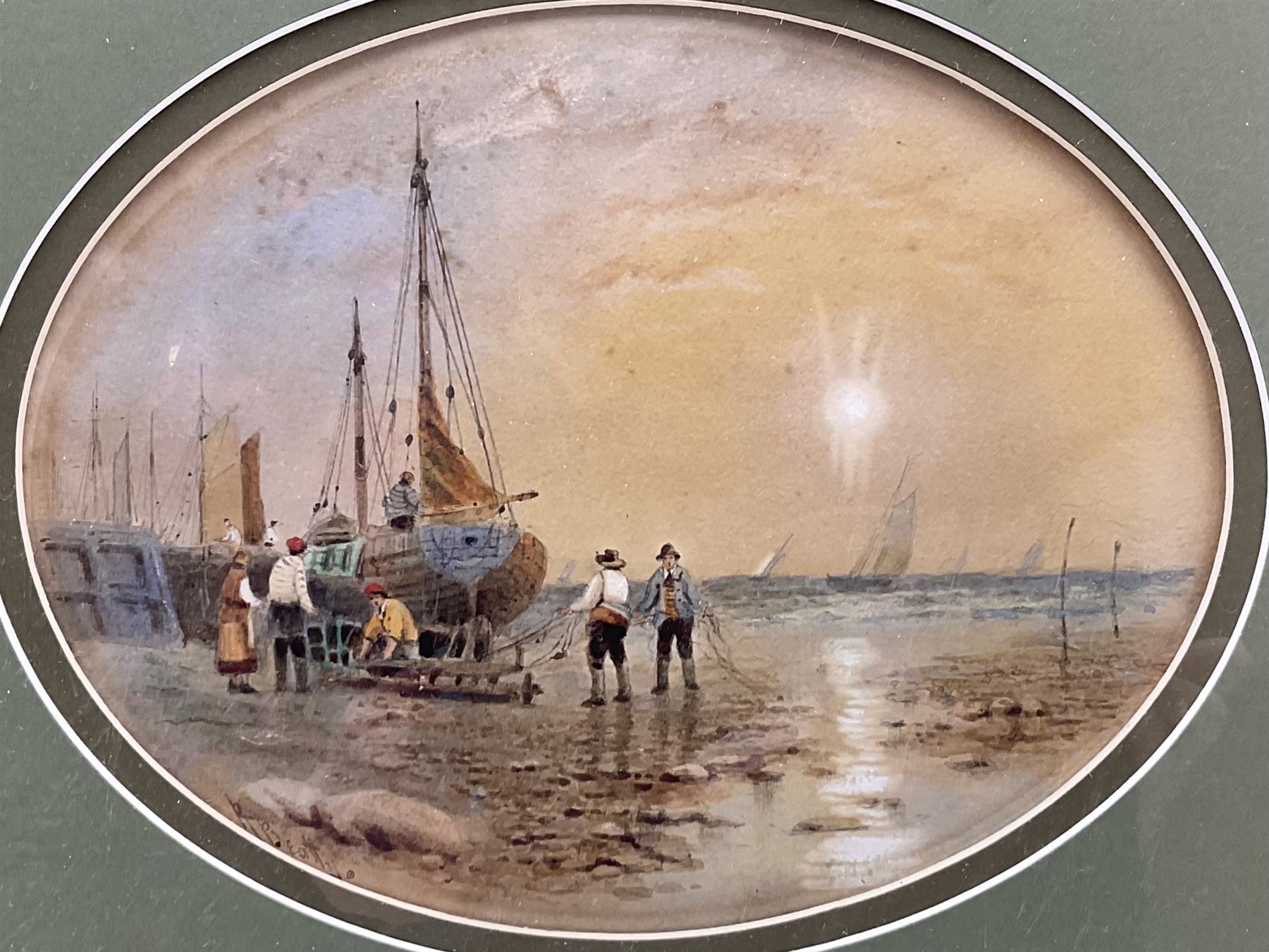 R Beatty (19th century): 'Near Flamborough' - Image 3 of 5