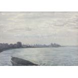 John McDougal (Liverpool 1851-1945): Rowing Boat on a Calm Bay