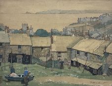 Thomas Maidment (British 1871-c1959): Cornish Coastal Town