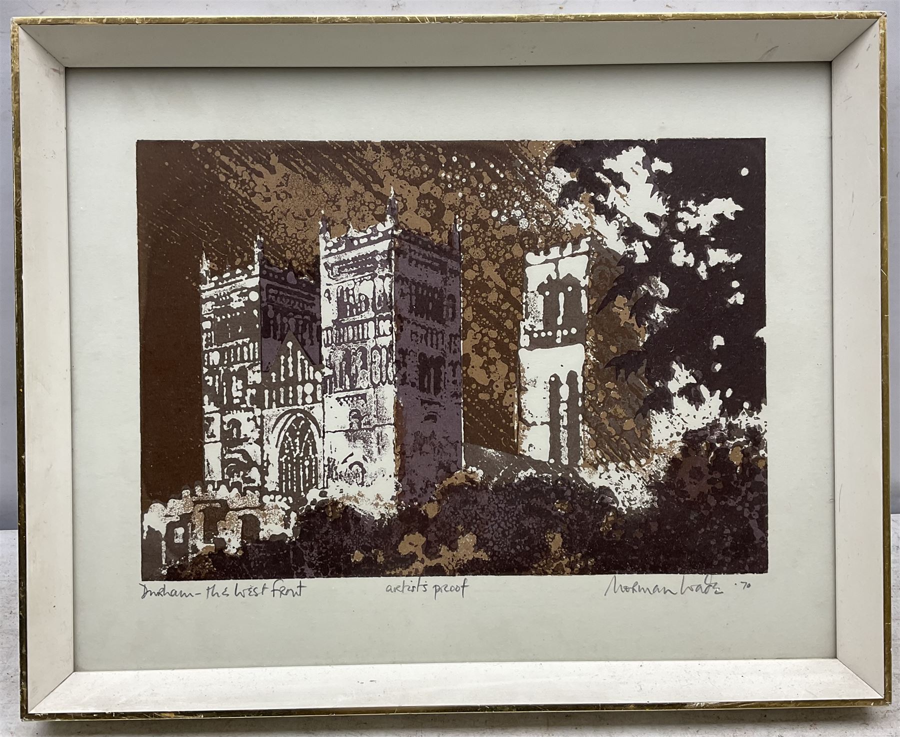 Norman Wade (British 20th century): 'Durham - The West Front' - Image 2 of 2