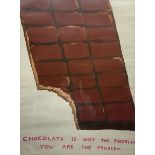 David Shrigley OBE (British 1968-): 'Chocolate is not the problem - You are the problem'