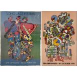 Sir Eduardo Paolozzi CBE RA (Scottish 1924-2005): 'Soho Jazz Festival 1990 and 1989'