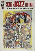 Sir Eduardo Paolozzi CBE RA (Scottish 1924-2005): 'Soho Jazz Festival 1988'