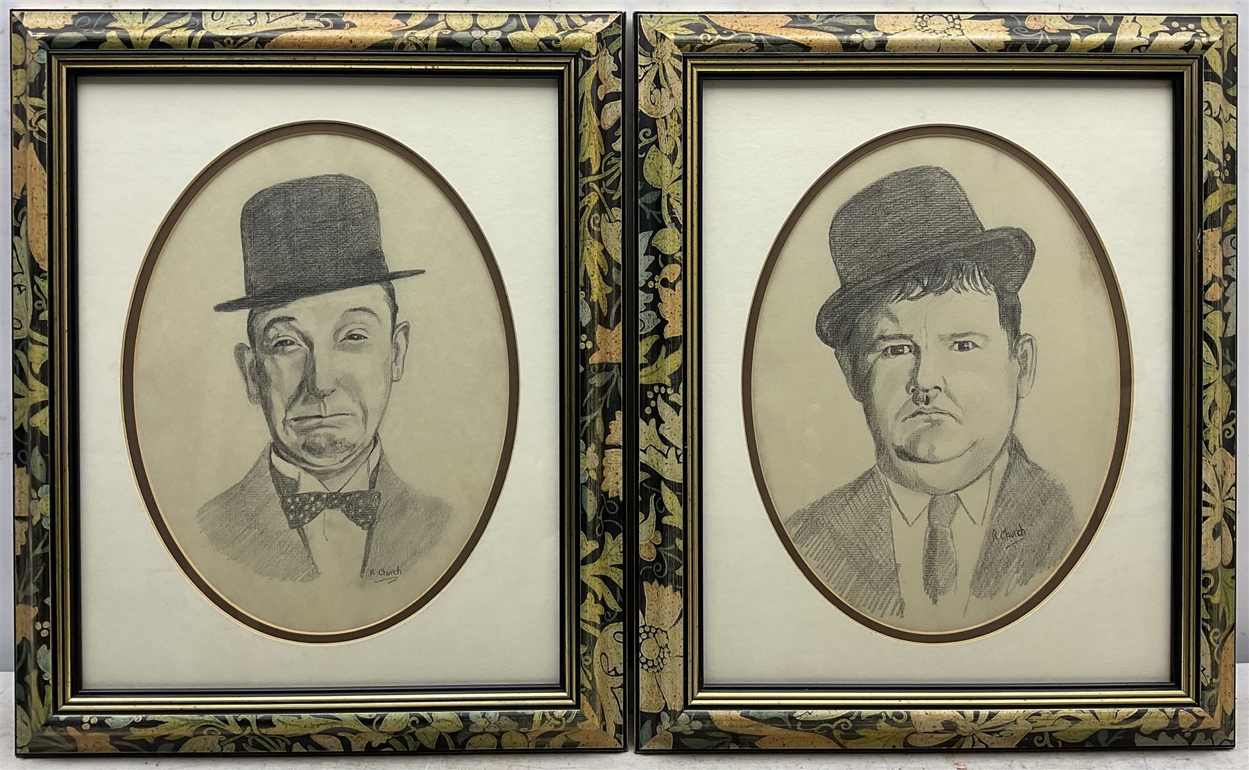 R Church (British late 20th century): Laurel and Hardy - Image 2 of 2
