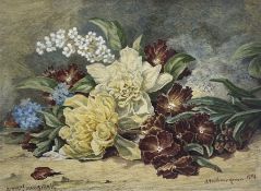 Annie Mary Youngman (British 1860-1919): Still Life with Forget-me-nots