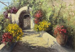 Guido Odierna (Italian 1913-1991): Garden Scene