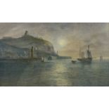 F Walters (British 19th/20th century): 'Scarborough from the Sea'