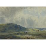 Henry Raphael Oddy (British 1852-1907): Cattle Grazing in the Uplands