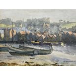 Henry Readman (British 19th/20th century): Cobles Upstream at Whitby