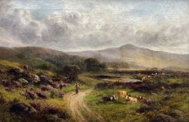 A Gilbert (British late 19th century): Cattle Grazing by the Wayside